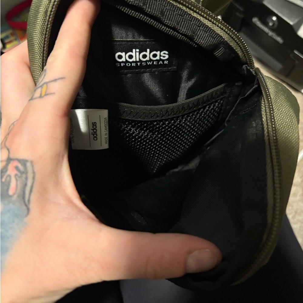 Adidas Green Belt Bag with Breathable Mesh Interior